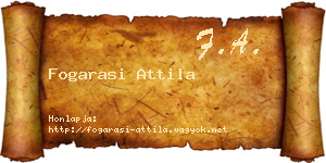 Fogarasi Attila névjegykártya