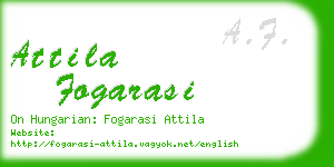 attila fogarasi business card